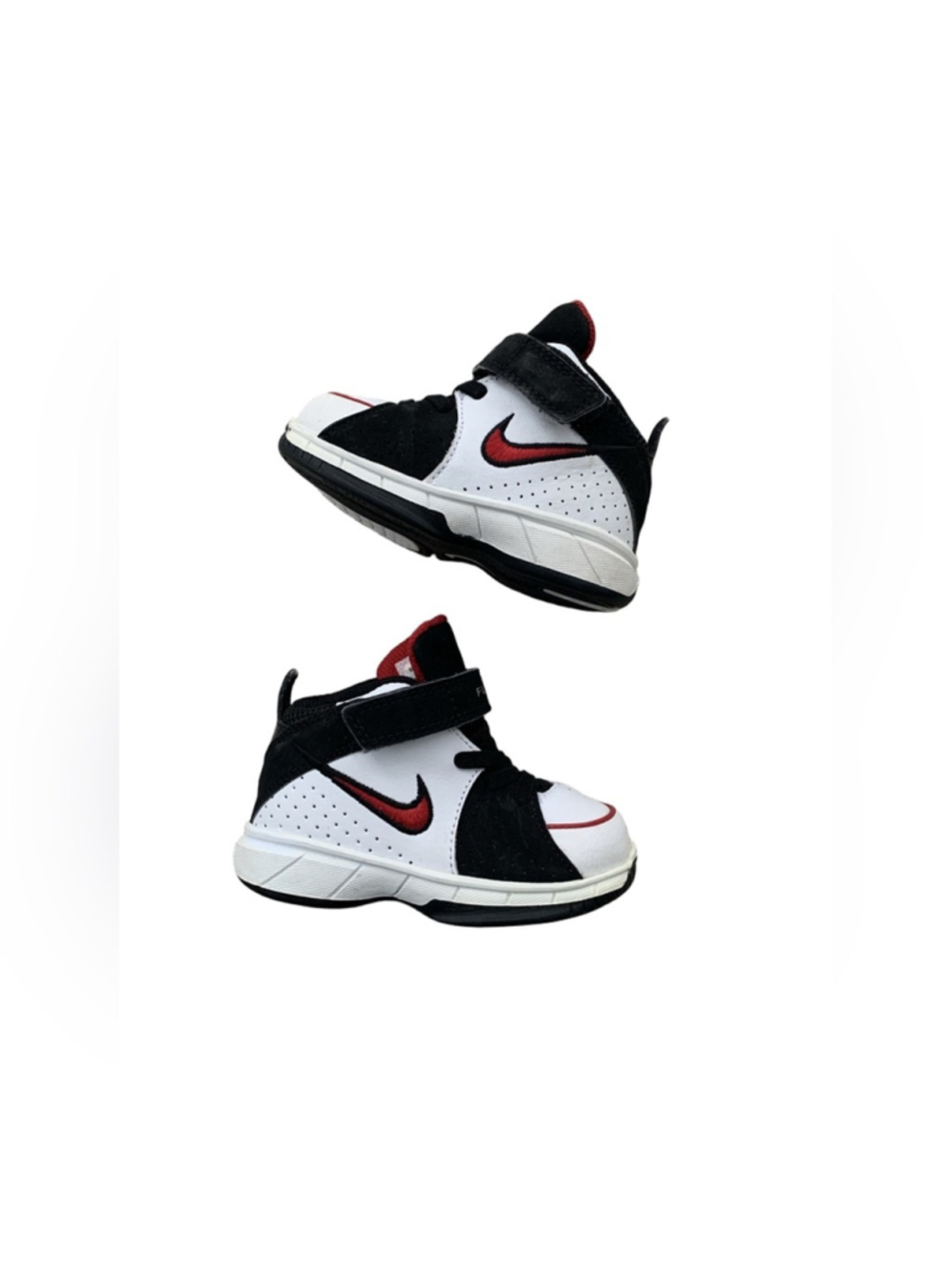 Nike Toddler Size 5.5 Black and White Flight High Top Athletic Sneakers